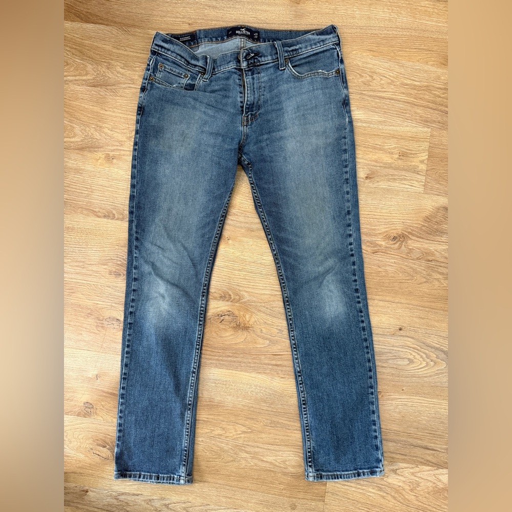 Hollister Epic Flex Men's Slim Straight Blue Jeans 33X32